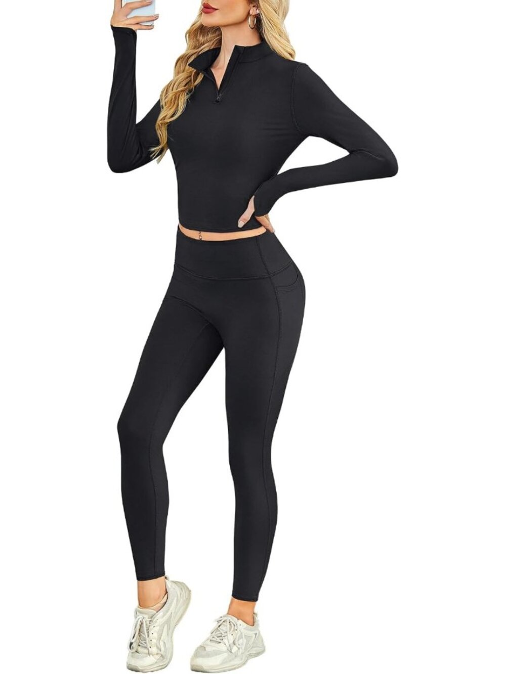 Stylish 2-Piece Workout Sets for Women | Fall Fashion 1/4 Zip Activewear